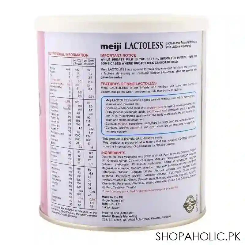 meiji lactoless milk powder, 350g image2