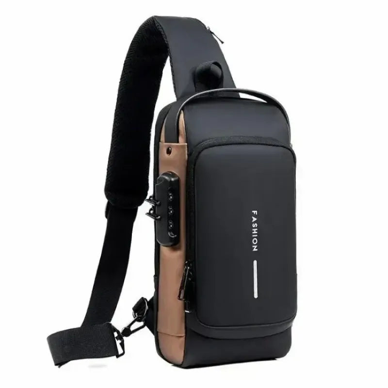 men anti theft usb charging crossbody bag main image