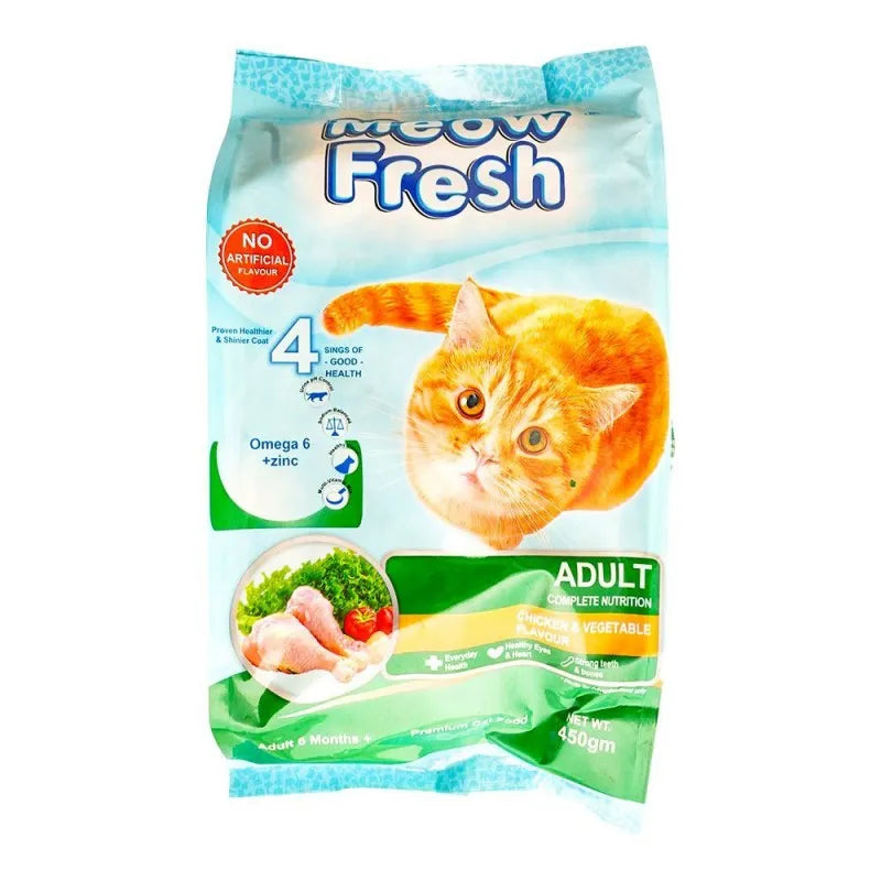 meow fresh adult 6 months+ chicken & vegetable, 450g main image