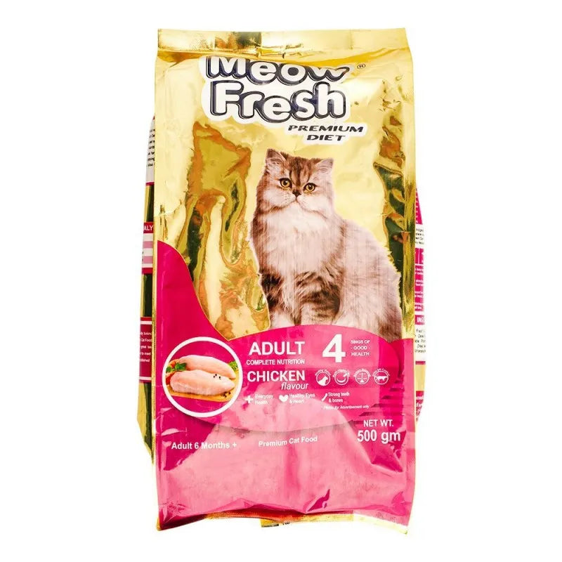 meow fresh premium diet adult 6 months+ chicken, 500g main image