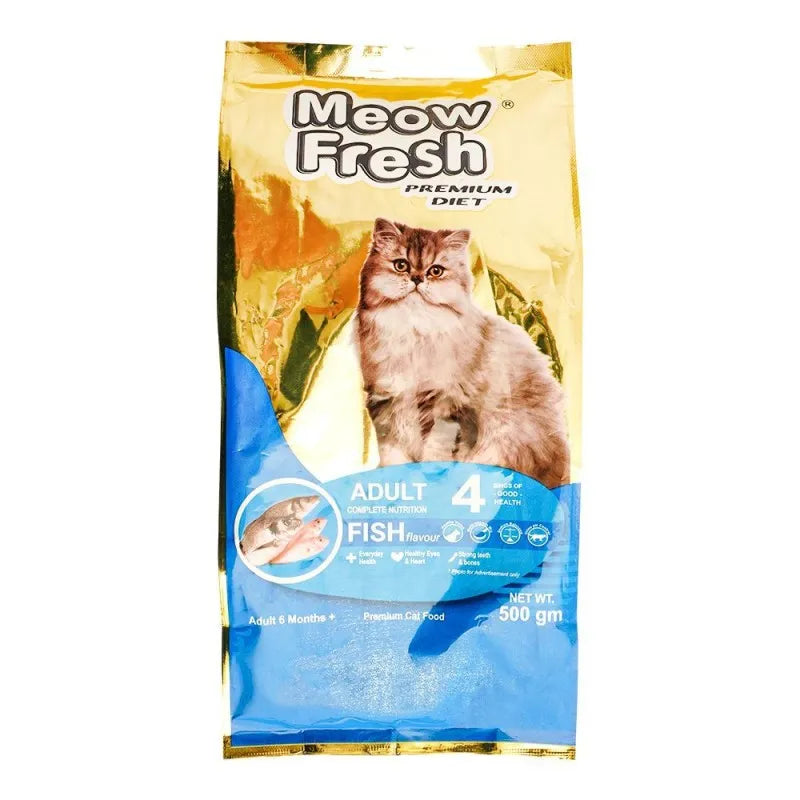 meow fresh premium diet adult 6 months+ fish, 500g main image