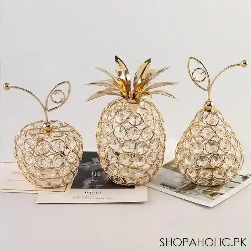 metal crystal craft fruit ornament main image