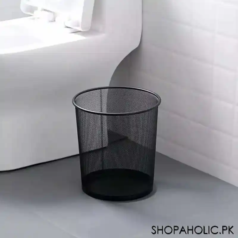 metal mesh round trash can (medium) image3