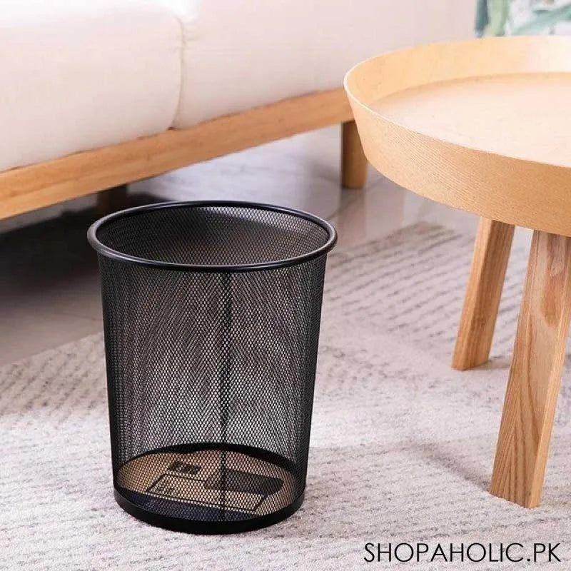 metal mesh round trash can (medium) image8