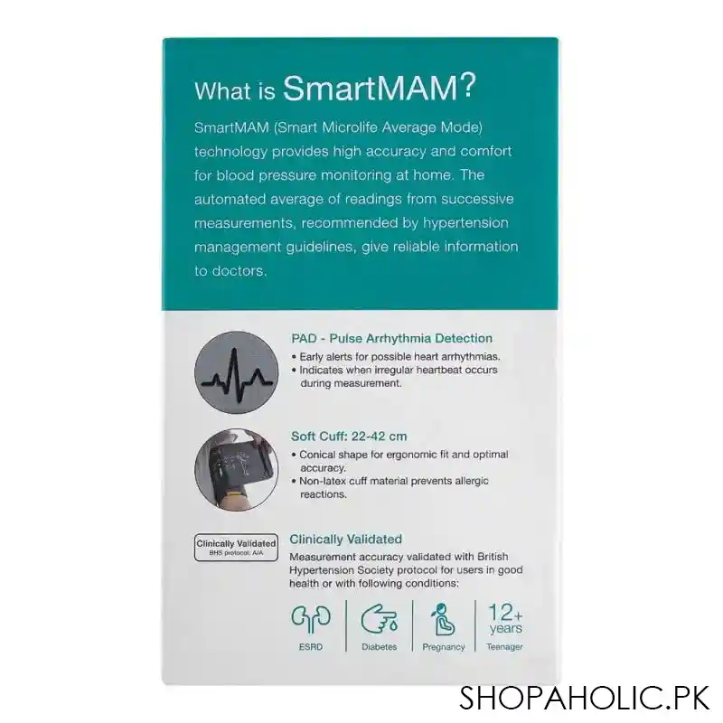 microlife blood pressure monitor, b3 basic smart mam image4