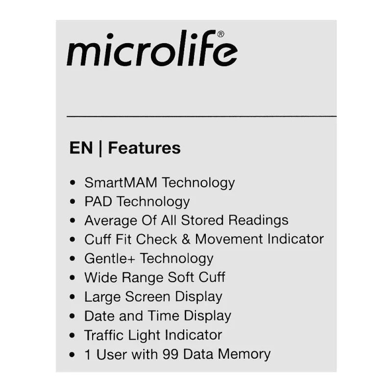 microlife blood pressure monitor, b3 basic smart mam image5