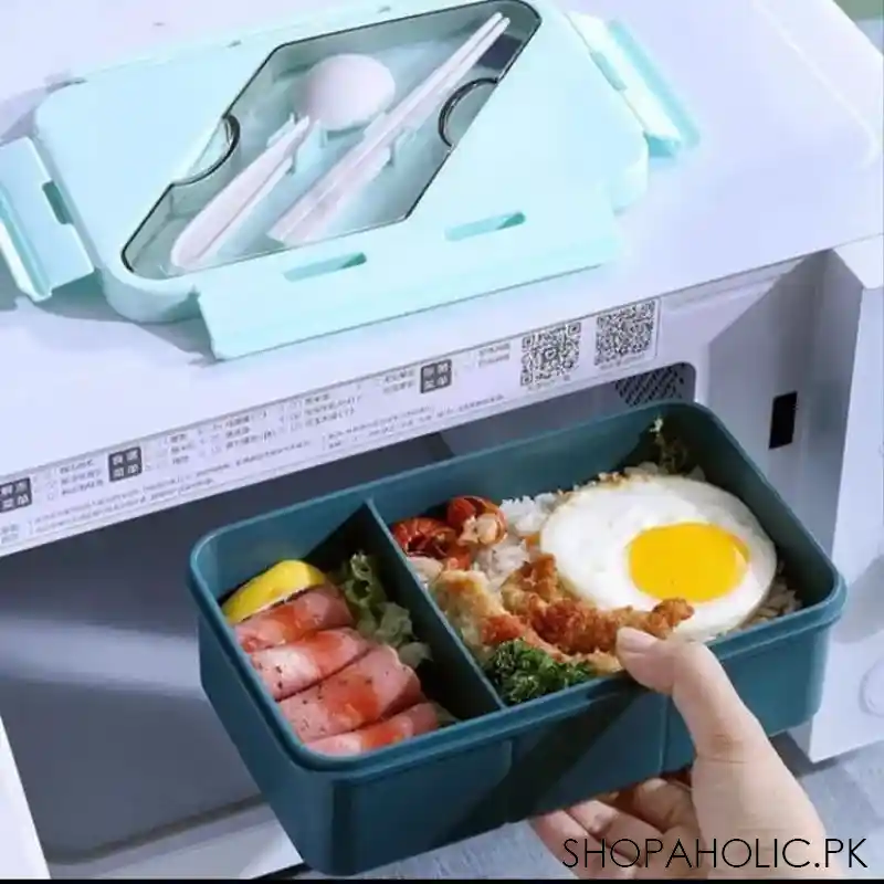 microwave oven lunch box with spoon image3