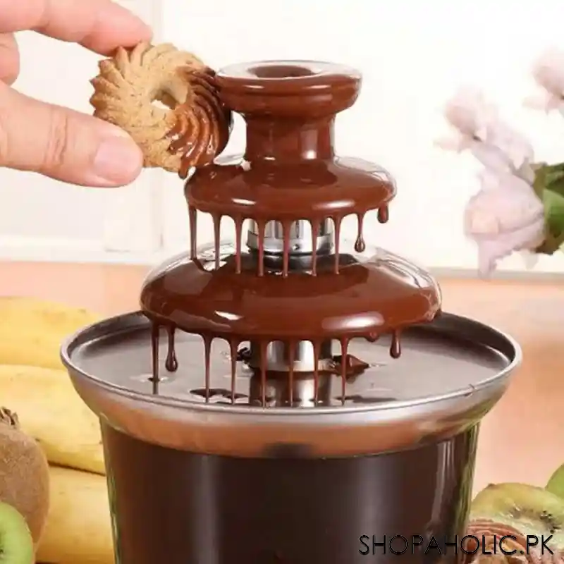 mini 3 tier stainless steel chocolate fountain machine for party image2