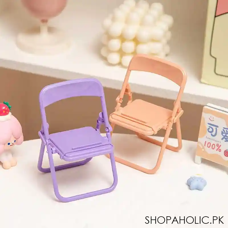 mini chair shape portable mobile phone stand holder image5