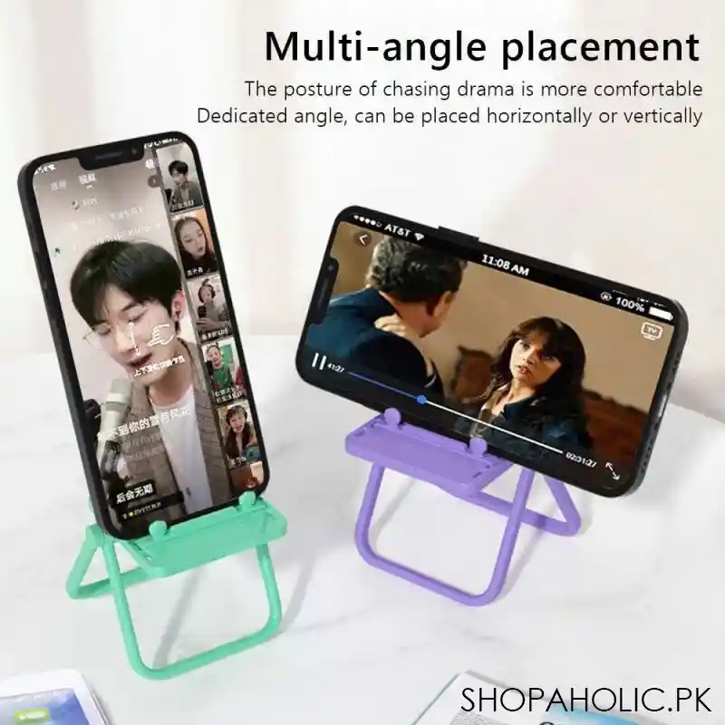 mini chair shape portable mobile phone stand holder main image