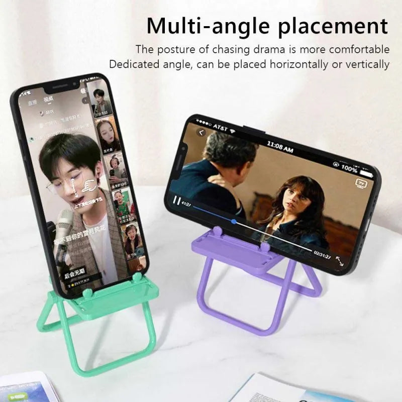 mini chair shape portable mobile phone stand holder main image