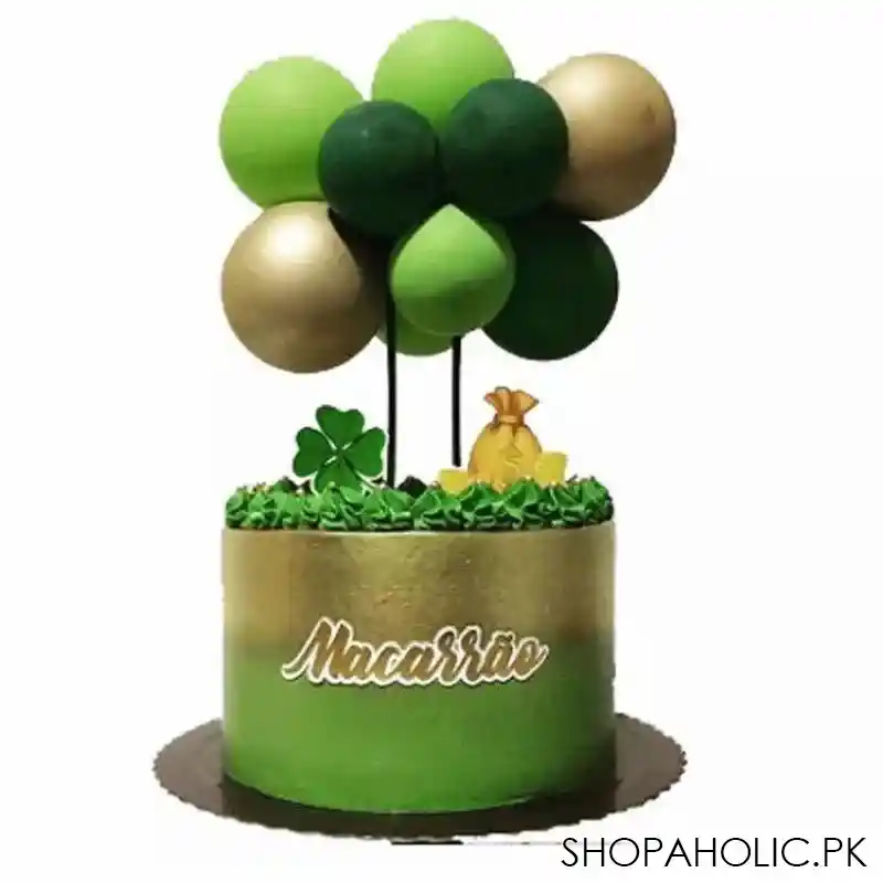 mini green balloon topper set main image