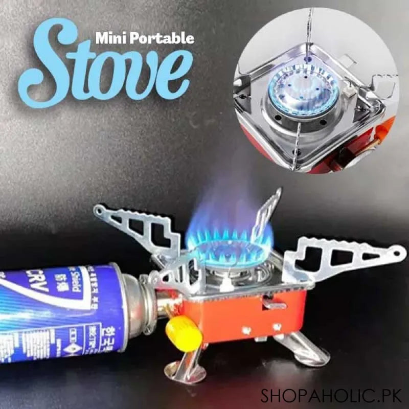 mini portable foldable card type square stove k 202 with gas cylinder main image