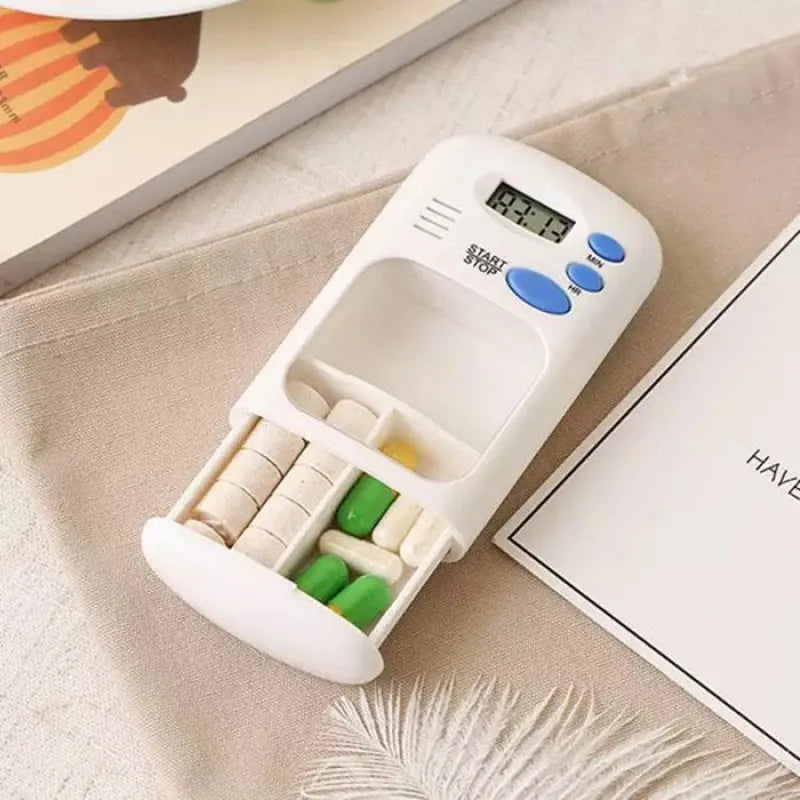 mini portable pill reminder alarm timer box image2