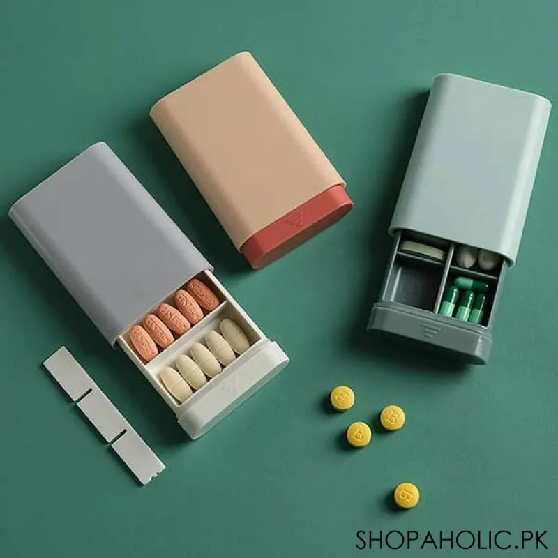 mini portable travel medical case 6 slots pill organizer image4