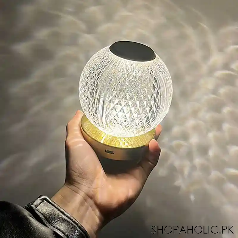 mini round ball acrylic crystal led lamp main image