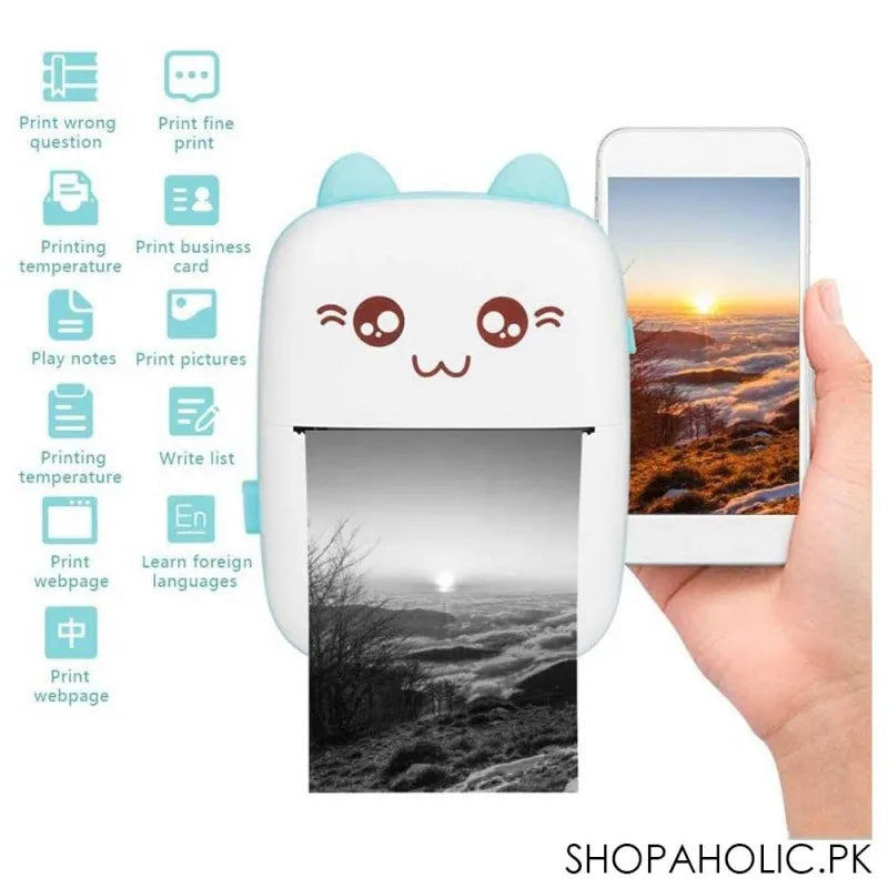 mini thermal photo label portable instant printer with paper roll image4