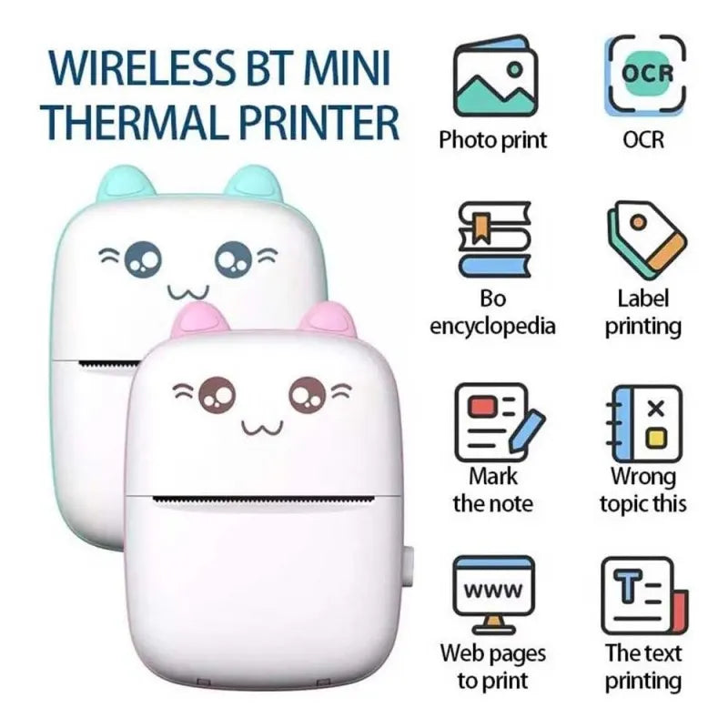 mini thermal photo label portable instant printer with paper roll image5