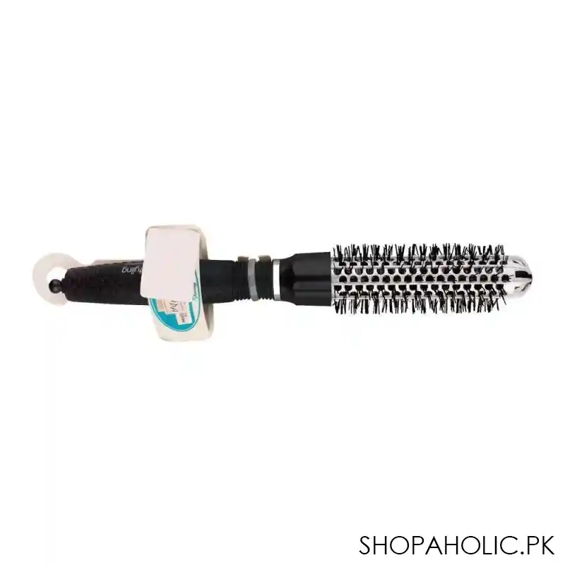 mira hair brush, round shape, black/silver color, no. 391 image2