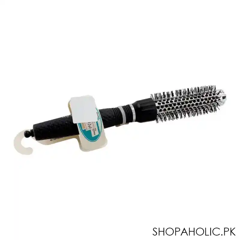 mira hair brush, round shape, black/silver color, no. 391 main image