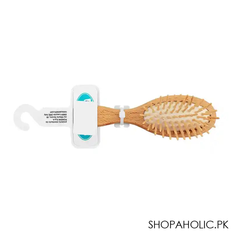 Mira Hair Brush, Small, Oval Shape, Wooden Style, No. 322 - Main Image