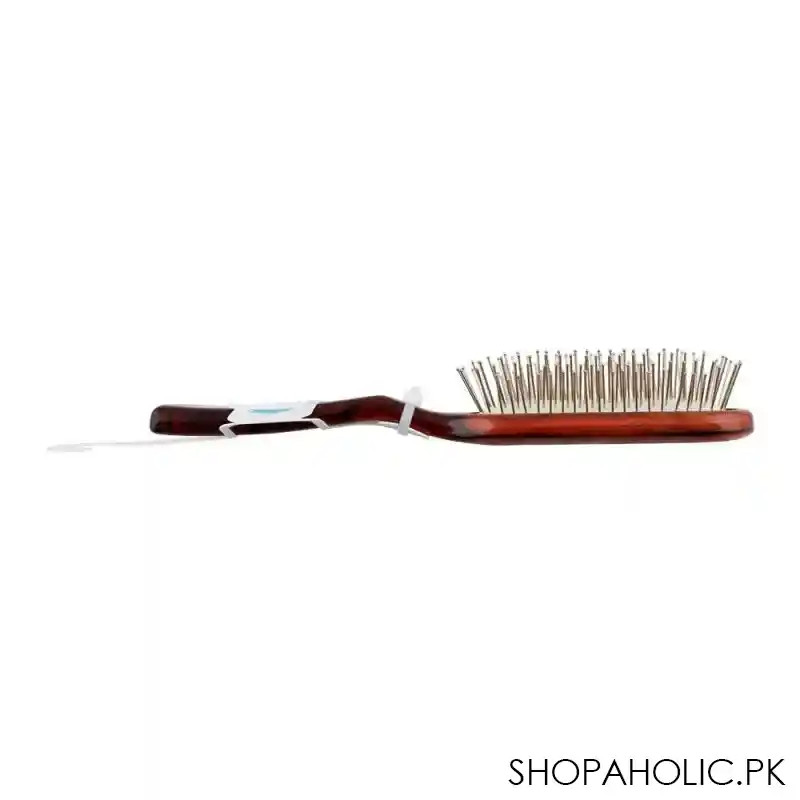 mira hair brush with steel pins, brown color, no. 339 image3