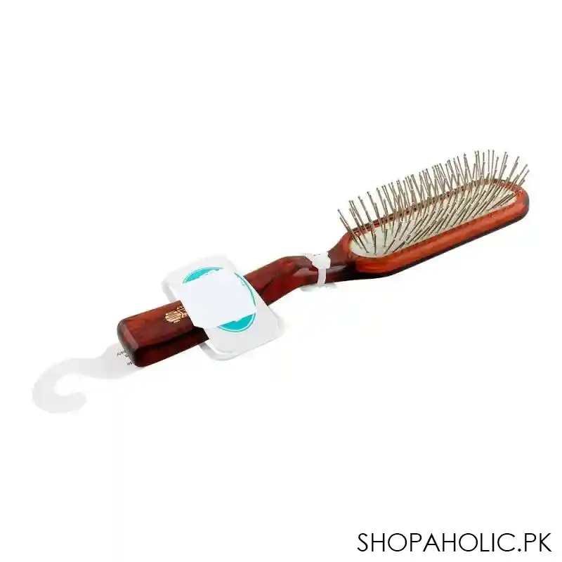 mira hair brush with steel pins, brown color, no. 339 main image