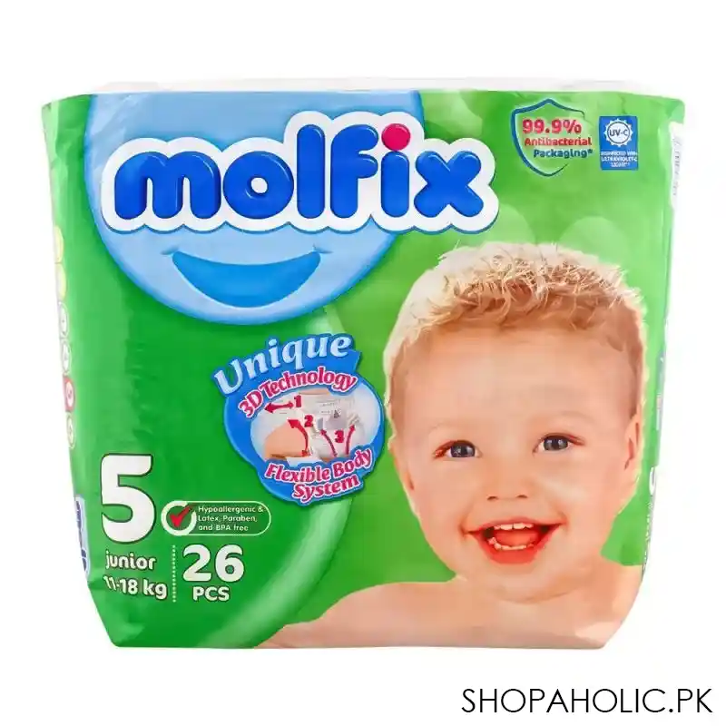 molfix diaper, 05 junior, 11 18kg, 26 pack main image