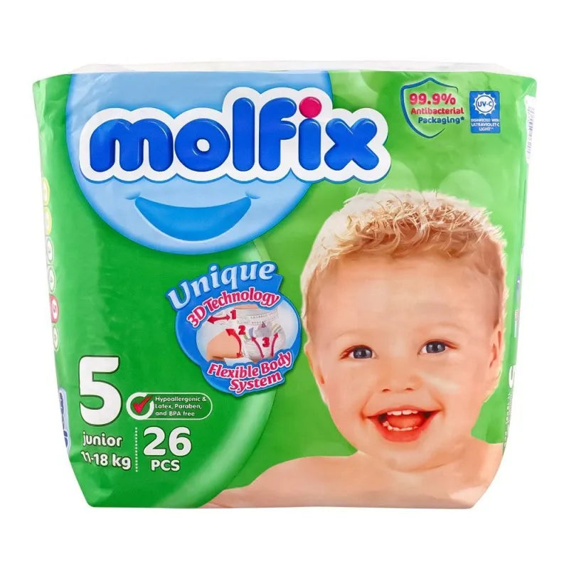 molfix diaper, 05 junior, 11 18kg, 26 pack main image