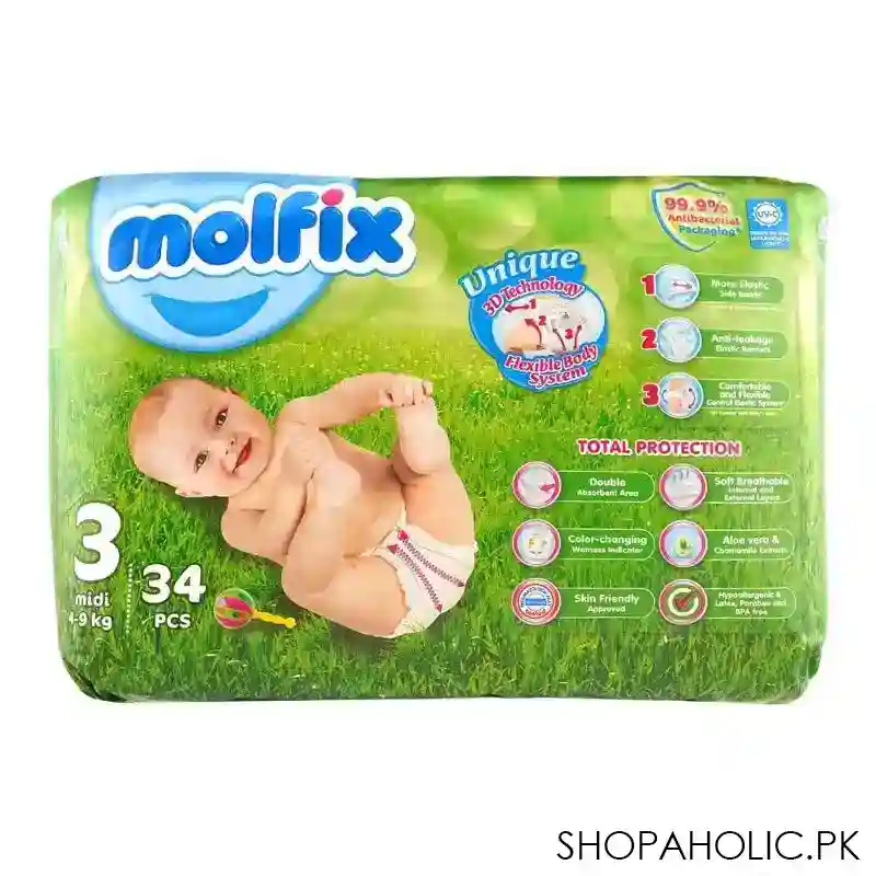 molfix diaper 3 midi 4 9 kg, 34 pack image2