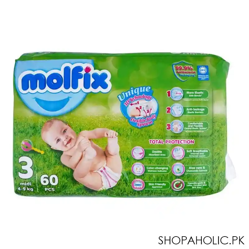 molfix diaper 3, midi, 4 9kg, 60's image2