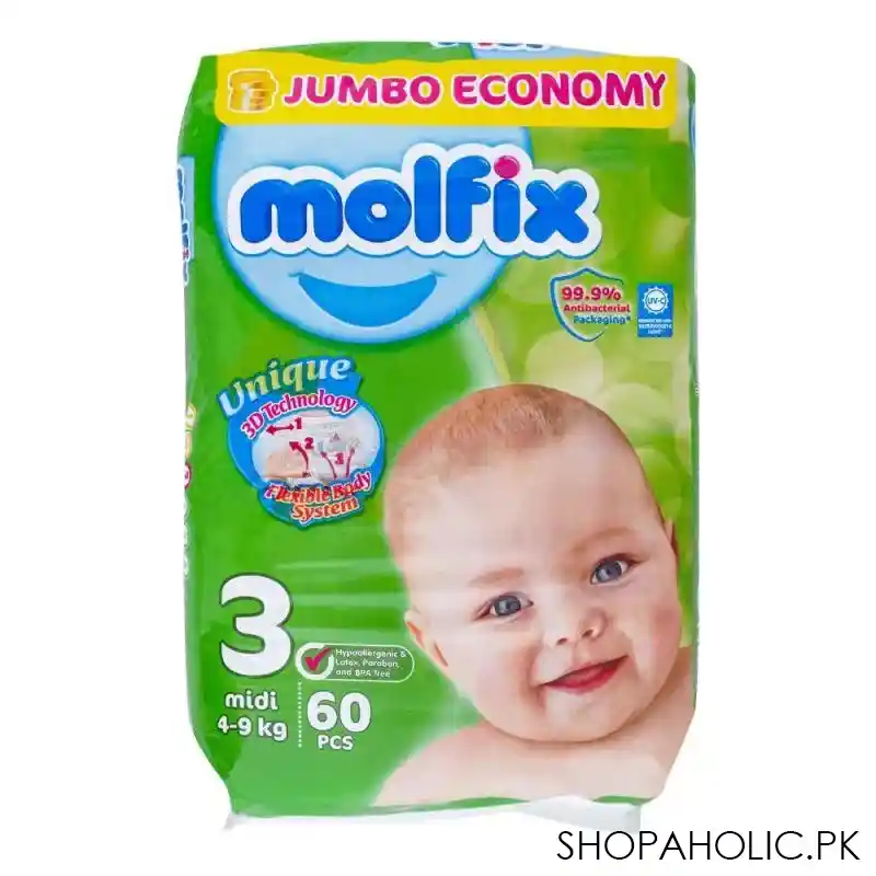 molfix diaper 3, midi, 4 9kg, 60's main image