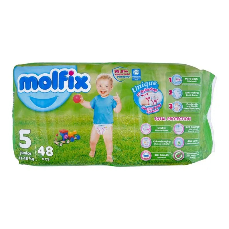 molfix diaper 5, junior, 11 18kg, 48's image2