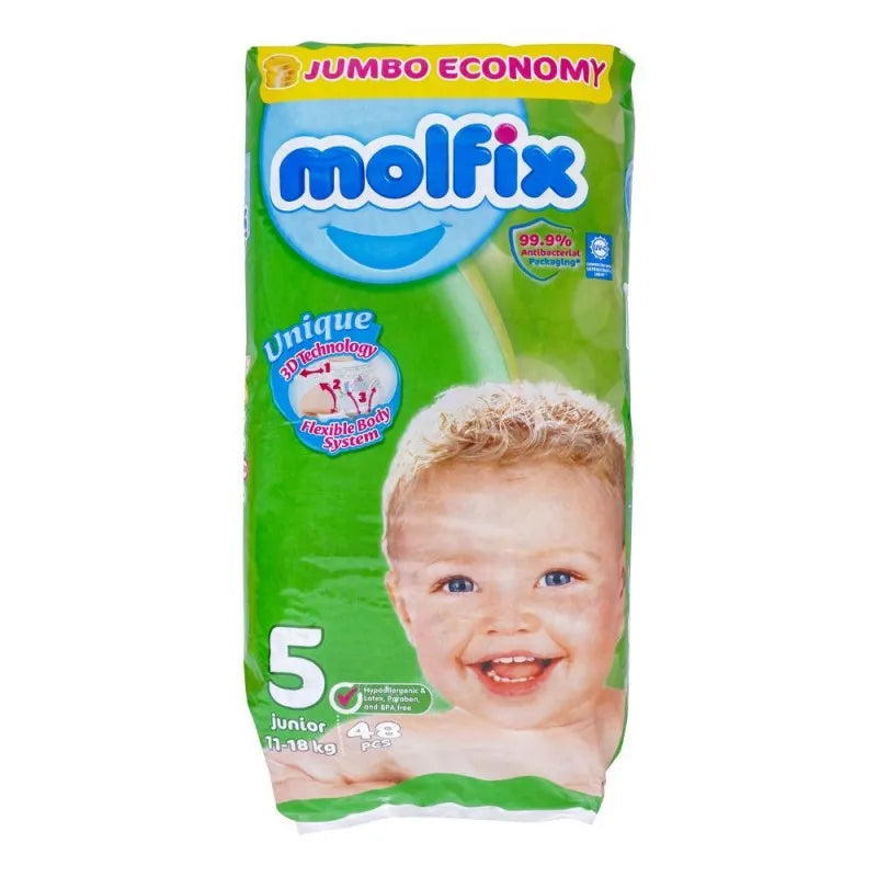 molfix diaper 5, junior, 11 18kg, 48's main image