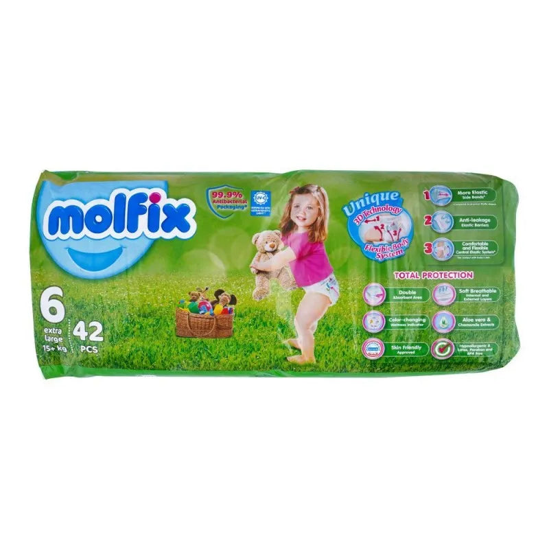 molfix diaper 6, extra large, 15+kg, 42's image2