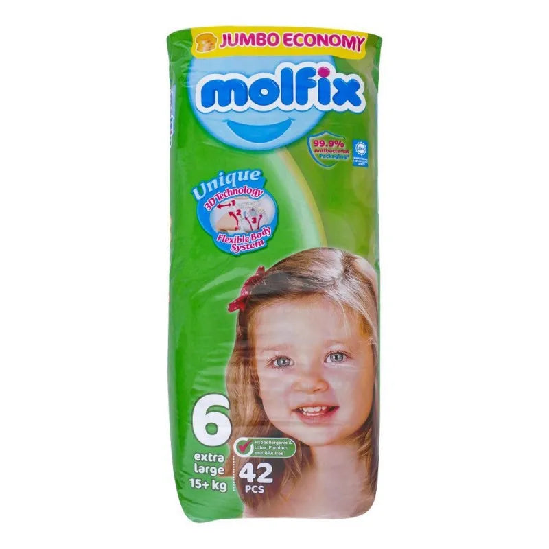 molfix diaper 6, extra large, 15+kg, 42's main image