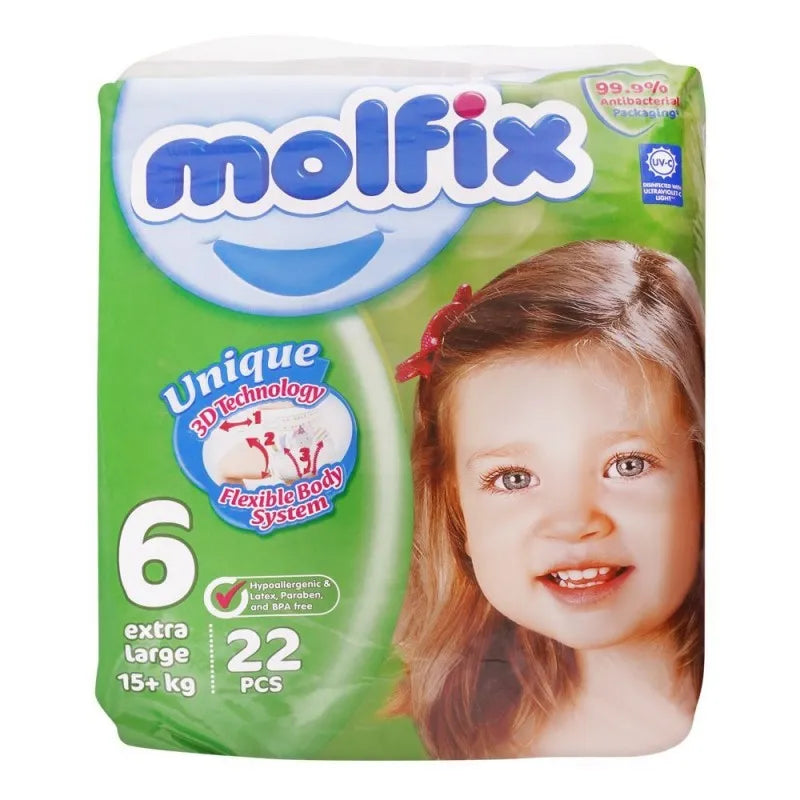 molfix diaper, no 6, extra large, 15+ kg, 22 pack image2