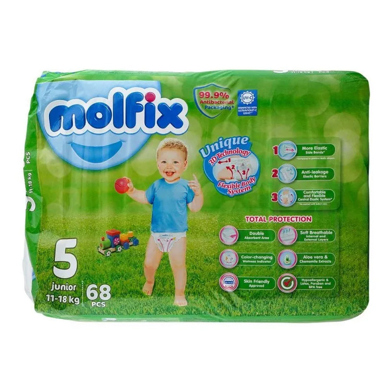 molfix diapers no. 5 junior, 11 18kg, 68 pack image2