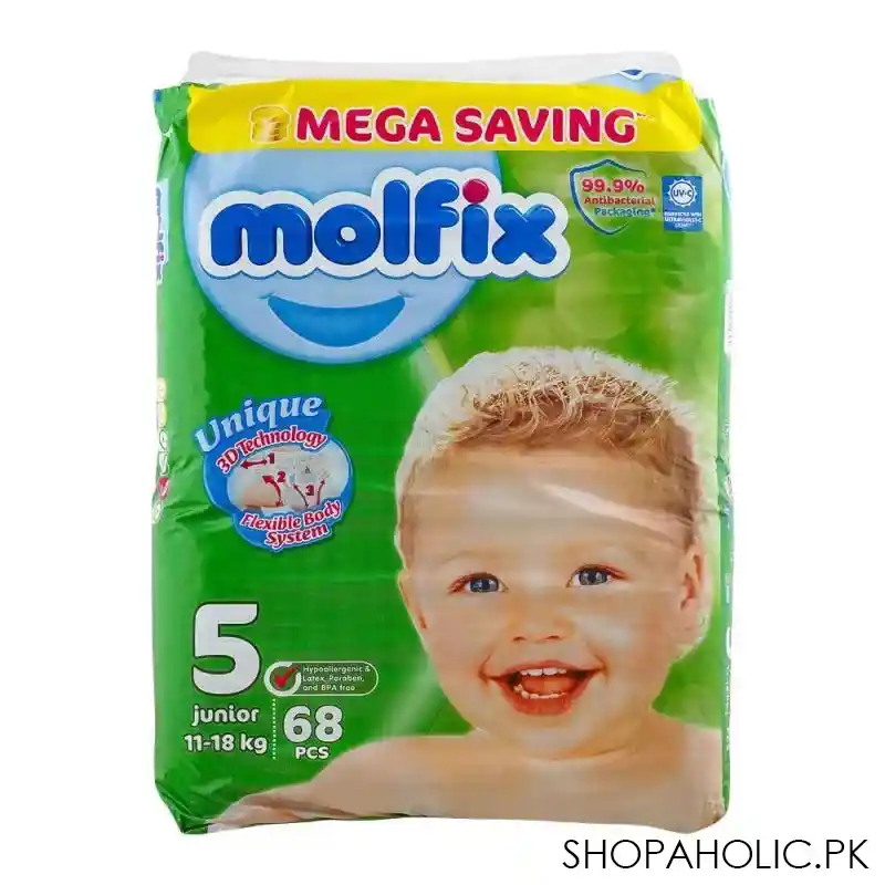 molfix diapers no. 5 junior, 11 18kg, 68 pack main image