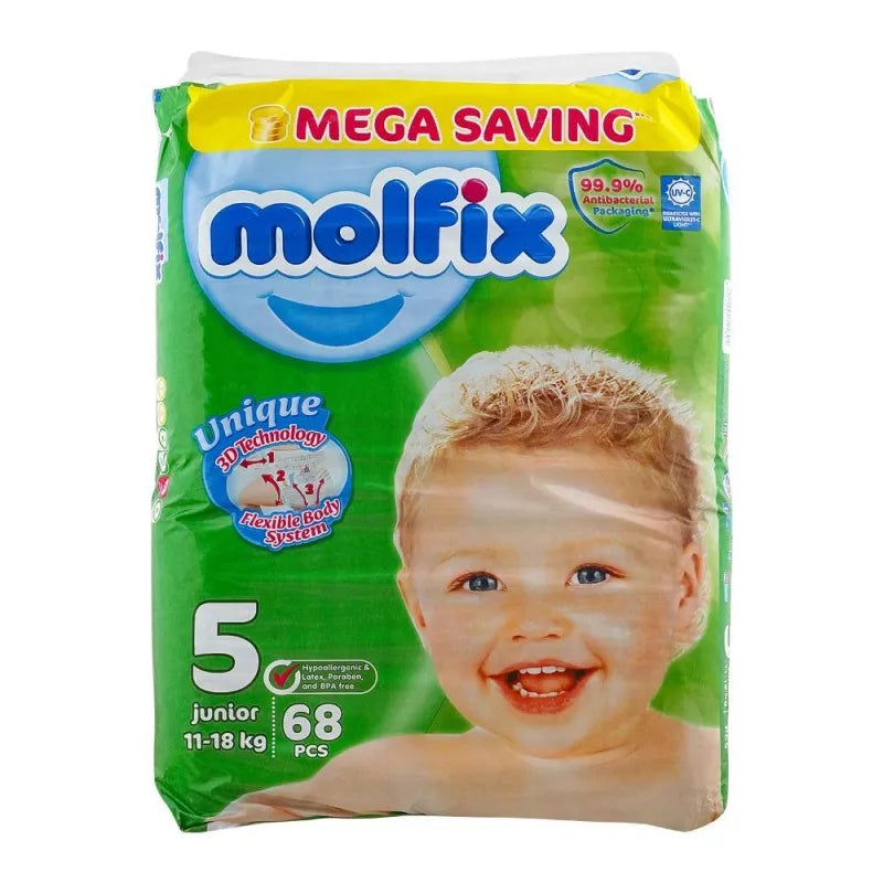 molfix diapers no. 5 junior, 11 18kg, 68 pack main image