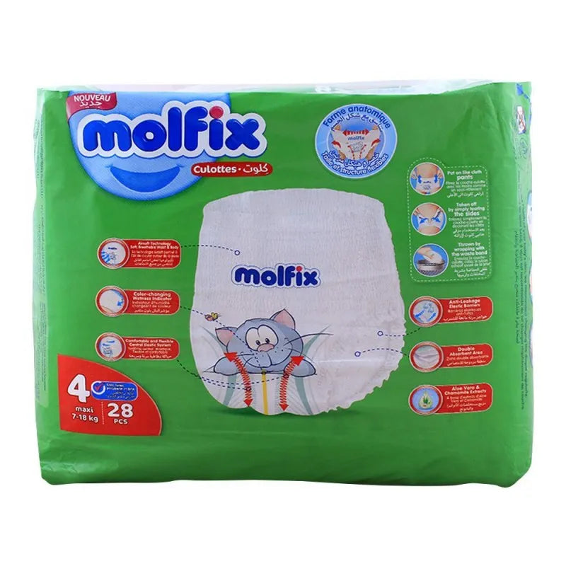 molfix pants no. 4, maxi 7 18 kg, 28 pack image2