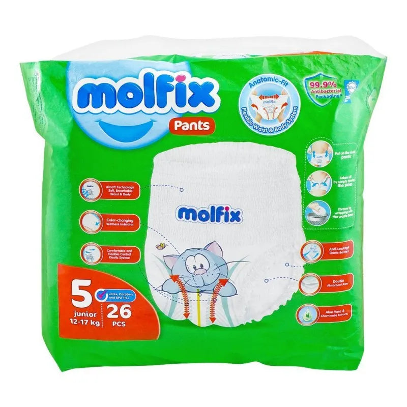 molfix pants no. 5, junior 12 17 kg, 26 pack image2