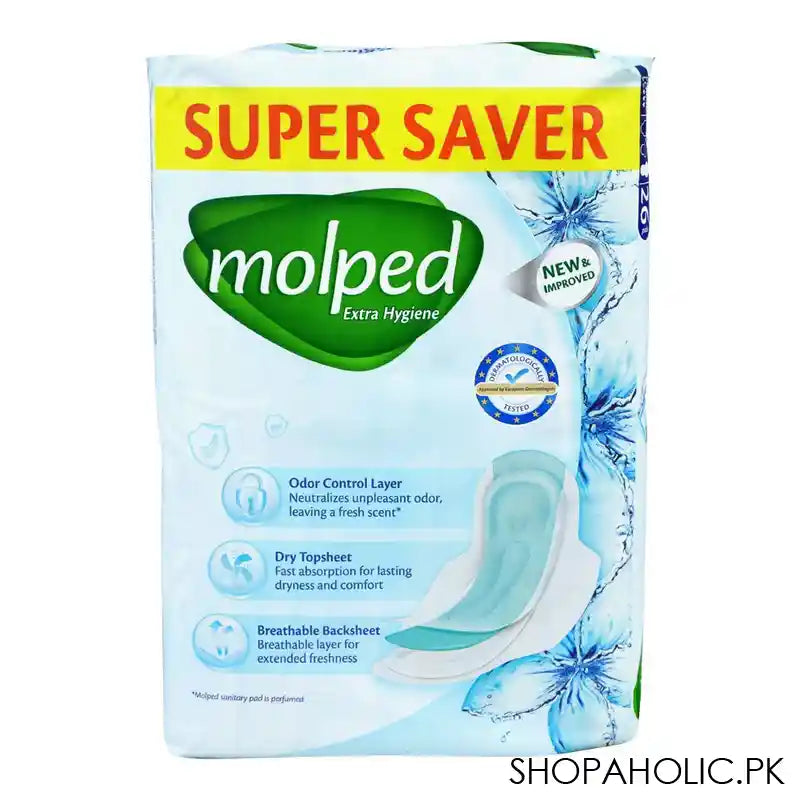 Molped Maxi Thick Extra Hygiene Shield, Extra Long, 26-Pads Super Saver - Main Image