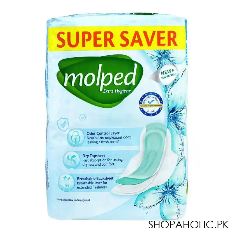 Molped Maxi Thick Extra Hygiene Shield, Long, 30-Pads Super Saver - Main Image