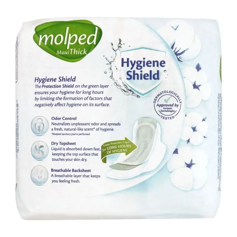 molped maxi thick hygiene shield pads, 9 long image2