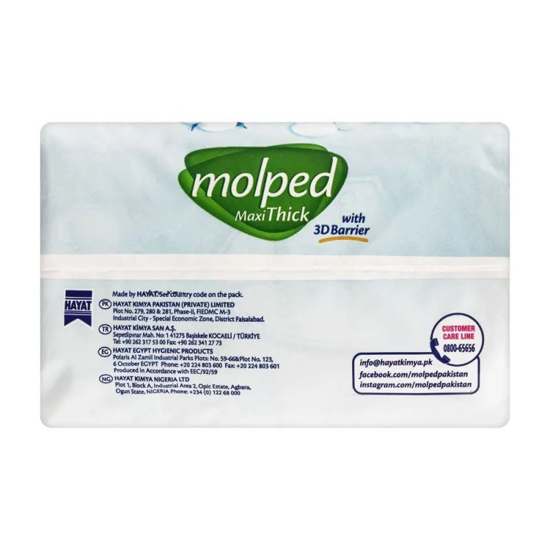 molped maxi thick hygiene shield with 3d barrier extra long sanitary pads, 8+2 image3