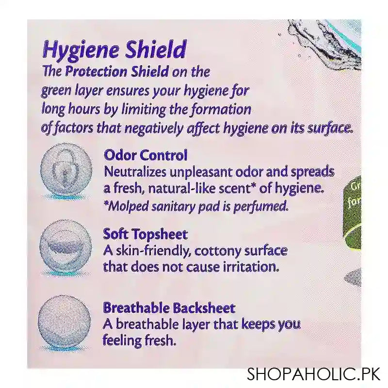 Molped Ultra Thin Hygiene Shield Odor Control Pads long , 8-Pack - Image 2