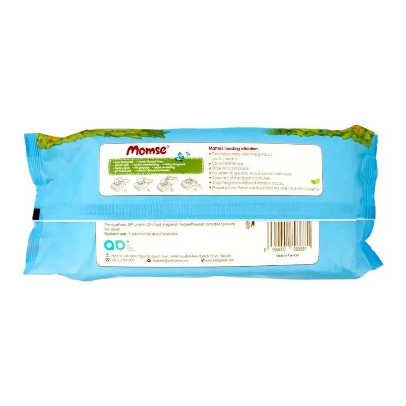 momse premium wet baby wipes, 72 pack image2