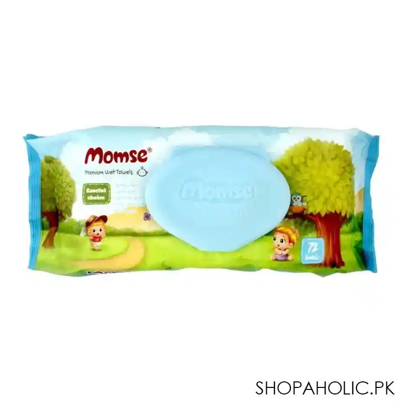 momse premium wet baby wipes, 72 pack main image