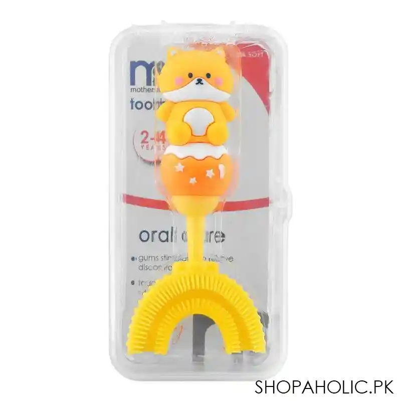 mothercare oral care 2 4 years toothbrush, yellow, extra soft main image